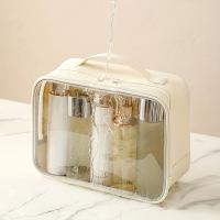 Bolsa De Cosméticos Transparente De Cuero Sintético, Bolsa De Almacenamiento De Cosméticos Portátil De Gran Capacidad - details 4