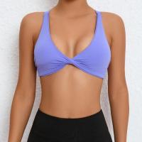 Ropa de yoga desnuda, sujetador de yoga para ejercicio de secado rápido ajustado para mujer, sujetador de fitness de belleza con espalda cruzada para correr al aire libre - details 25