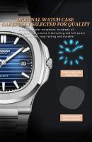 Reloj de Lujo Clásico Retro para Hombres Automático, Correa de Cuero, Reloj de Cuarzo a la Moda, Resistente al Agua, Luminoso - details 5
