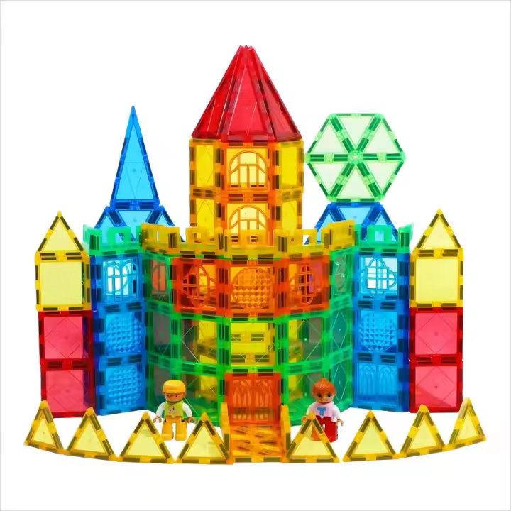 Bloques de construcción magnéticos de 50 piezas para niños y niñas, juguete de imanes, azulejos de ventana coloridos, Stem, juguetes educativos, regalo - 1