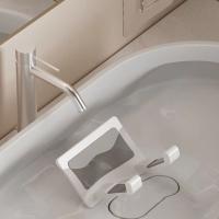 Soporte ajustable para montar en la pared, estante de almacenamiento para secador de pelo resistente y sin perforaciones, soporte para secador de pelo a prueba de herrumbre de aleación de aluminio - details 16