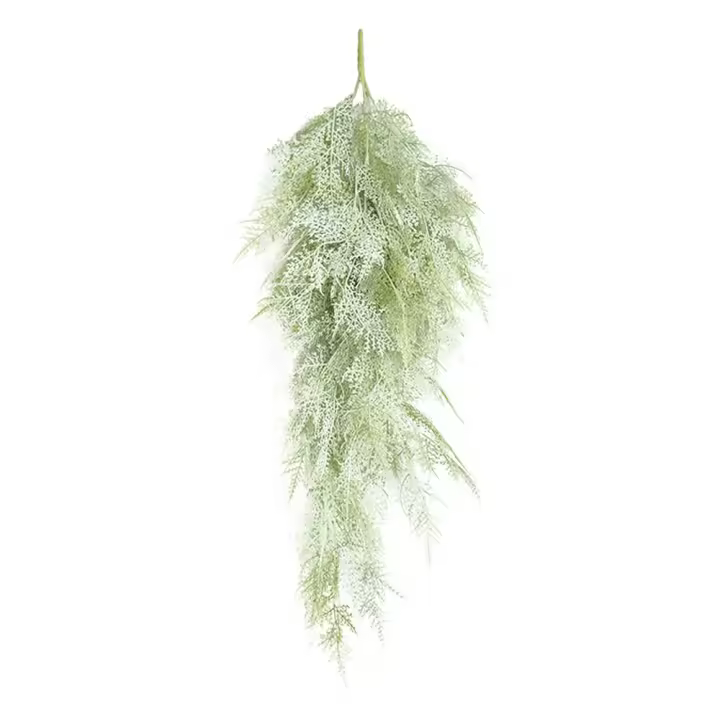 Planta de helecho colgante Artificial de 90cm, hojas de plantas verdes de plástico realistas, plantas colgantes falsas elegantes, decoración para el hogar y el jardín - 1