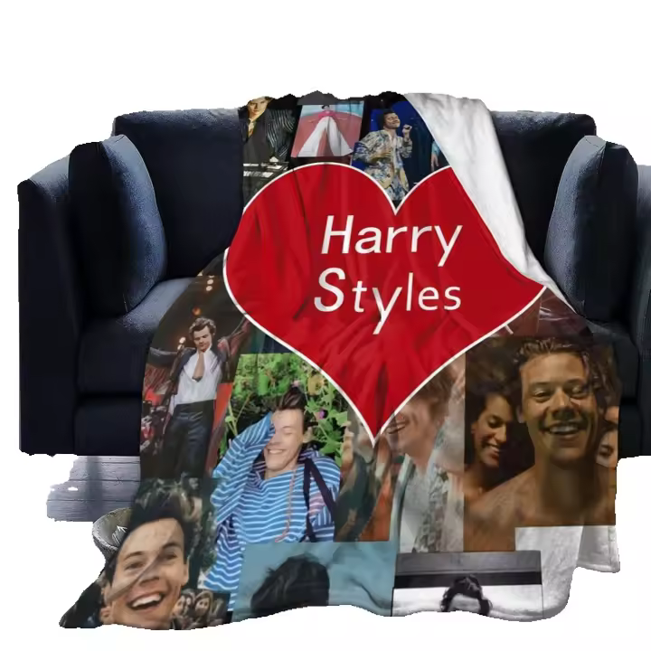 Manta de franela antipilling de Harry Styles, manta de felpa ligera y acogedora, adecuada para cama, sofá, silla, sala de estar, otoño, invierno, Primavera, X384 - 1