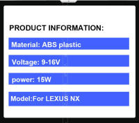 Placa de Carga Inalámbrica Qi para Automóvil 15W Rápida para Lexus NX NX200 NX200T NX300 NX300h Accesorios Modificación Producto Normal Fabricado en China - details 2