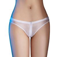 Ropa interior sexy para mujer, brillante y aceitosa con cremallera, ropa interior transparente sin costuras - details 1