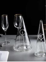 Separador piramidal de iceberg rojo de borosilicato único, botella de whisky, herramienta para verter, copa de vino - details 6