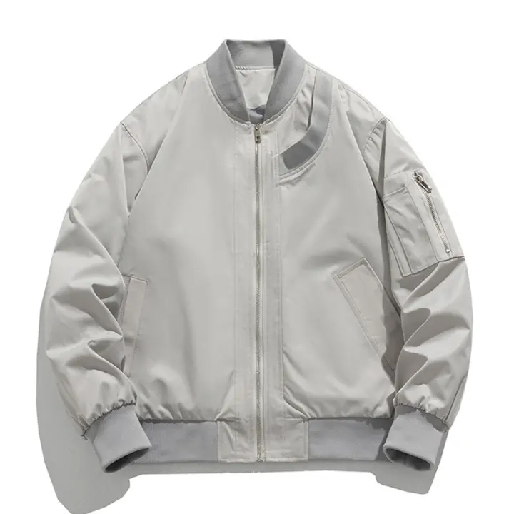 Chaqueta de piloto holgada de alta gama de béisbol retro americano para hombre, otoño - 1