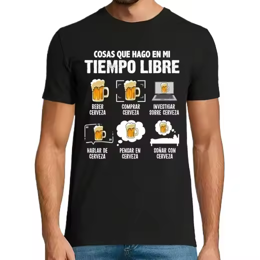 Cosas Que Hago En Mi Tiempo Libre Cerveza Cerveza Humor Alcohol Camisetas CERVEZA,Pack Regalo Camiseta Personalizada - 1