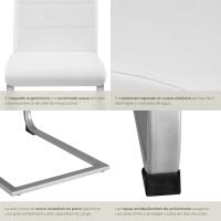 Conjunto de Sillas de Comedor, Diseño Moderno, Asiento y Respaldo Acolchado, Piel Sintética, Alta Capacidad,Montaje Rápido - details 4