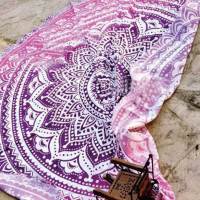 Tapiz redondo de Mandala, Alfombra de Picnic de playa de verano, manta Bohemia - details 5