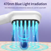Masajeador eléctrico de cabeza, peine de crecimiento del cabello, láser infrarrojo, cuidado del cabello, terapia de luz roja, cepillo anticaída, vibración de alta frecuencia - details 3