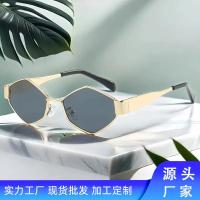 Gafas de sol hexagonales de moda para mujer 2025, diseño de marca de lujo, gafas de sol poligonales únicas, gafas de sol vintage con montura pequeña para hombre - details 4
