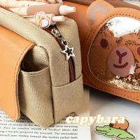 Bolsa de Pluma Capibara en Forma de Estrella Gran Capacidad Estante de Papelería de Lona con Brillo - details 4