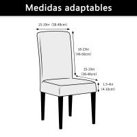Funda de Sillas de Comedor Ajustable y Lavable de Forcheer Material Spandex/Poliéster Cubiertas de Color Sólido Pack de 4 o 6 - details 2