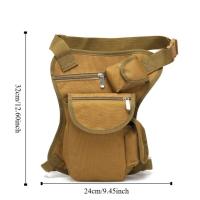 Bolsa de pierna para exteriores de gran capacidad, tela Oxford, impermeable, riñonera para senderismo, cremallera, bolsa de pierna multiusos para exteriores, ciclismo - details 0