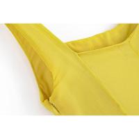 Vestido midi popular de moda femenina europea y americana con correa ancha para el hombro - details 12