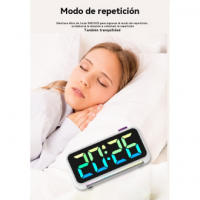 Reloj Despertador Inteligente Modelo Recargable con Tres Juegos de Alarma - details 7