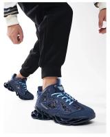 Zapatillas de ocio versátiles para hombre, zapatos deportivos ligeros y cómodos para caminar, zapatos para correr con hoja de grafiti a la moda, calzado masculino - details 20