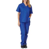 Uniforme de trabajo de enfermera de manga corta con cuello en V de color sólido para mujer, conjunto de ropa de trabajo de enfermería médica para médico de hospital, ropa de cirugía Dental - details 13