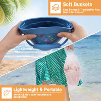 Set de Juguetes de Playa para Niños TYRY.HU Cubo de Silicona, Pala, Accesorios - details 4