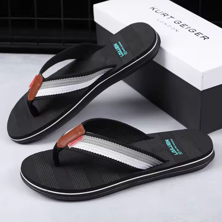 Nuevos hombres chanclas antideslizante desgaste exterior pellizcar zapatillas de los hombres zapatos de playa al aire libre - 1