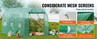 SucceBuy Invernadero con túnel para caminar, túnel para invernadero con casa de aro, casa caliente para plantas con marco de acero galvanizado, cubierta de PE verde - details 4