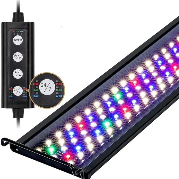 Luces LED inteligentes para acuario, modo DIY, temporizador ajustable, lámparas, plantas, pecera, decoración de iluminación, 60/75/90/120CM