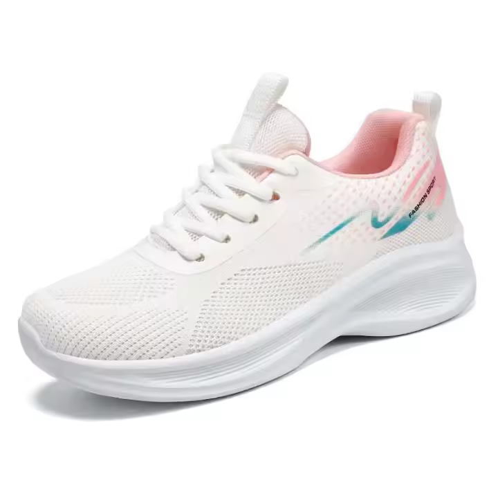 Fabricante de venta directa, zapatos para correr cómodos y transpirables personalizados para mujer, suela suave, diseño de malla deportiva para verano e invierno, extranjero - 1