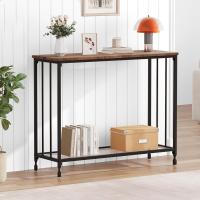 Litake Mesa Consola Vintage Marrón Oscuro 85 x 30 x 81 cm, Mesa Auxiliar Industrial-Vintage - details 7