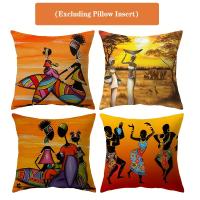 Funda De Almohada Tradicional Africana Lavable, 1 Paquete/4 Piezas, 17,7X17,7 Pulgadas - details 0