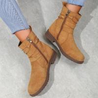 Botas martin planas informales para mujer, botas cortas a la moda, zapatos para mujer - details 0