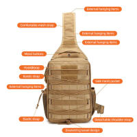 Bolso de pecho táctico para hombre, bolsa de hombro impermeable para deportes al aire libre, senderismo, escalada, aparejos, Molle - details 4