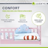 Cama Infantil 80 x 160 cm con protección anticaída, Cama casa de Madera Maciza para niños - Cama en Color Rosado - details 6