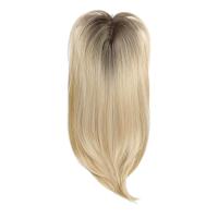 Topper de pelo liso en capas con flequillo, extensiones de cabello sintético con Clip ombré, postizos naturales de 22 pulgadas - details 9