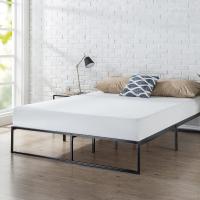 Cama 135x190 cm - Altura 36 cm con almacenamiento debajo de la cama - Estructura de cama de plataforma de metal - Blanco - details 9