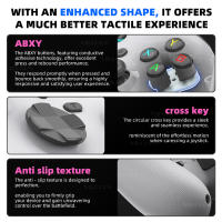 Mando inalámbrico G6 para juegos móviles, controlador trimodo Hall rocker/disparador, Joystick de seis ejes para NS Switch /PC/Android/IOS - details 7