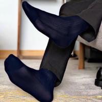 Calcetines de tubo de vestir para hombres medias transparentes calcetines de ropa formal erótica ultrafinos calcetines de negocios sexy transparentes - details 3
