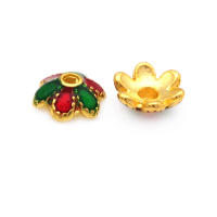 Tapetes de Flores de Brasso Dorado 18K 30PCS Accesorios de Joyería DIY de Alta Calidad - details 12