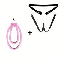 Empaquetado privado Sexy Fufu Clip Strap Sissy Cage, Material ABS Flexible Clamp Trainer para Jaula de Castidad Masculina con Cinturón 18+ - details 3