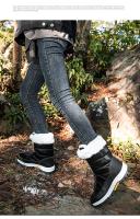Botas de nieve cálidas de terciopelo para mujer, Botines altos, cómodos, zapatos de senderismo de fondo grueso, Invierno - details 9