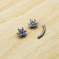 Anillo de acero quirúrgico para mujer, piercing para el cartílago, barra para el labio, tragus helix, joyería para el cuerpo, 16g, 1 unidad - details 6