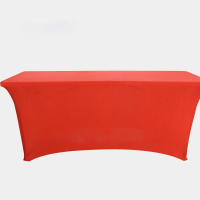 4FT6FT8FT Cola elástica Reunión Banquete de boda Mantel rectangular para mesa Mantel blanco - details 5