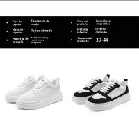 Zapatos blancos combinables de estilo coreano para hombre, zapatillas de deporte informales ligeras con cordones, primavera 2025 - details 0