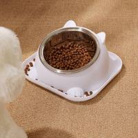 Cuenco de acero inoxidable para gatos con almohadilla antideslizante, alimentador antiderrames para gatos, cuencos dispensadores de comida para mascotas dobles antivuelco, perros y gatos - details 2