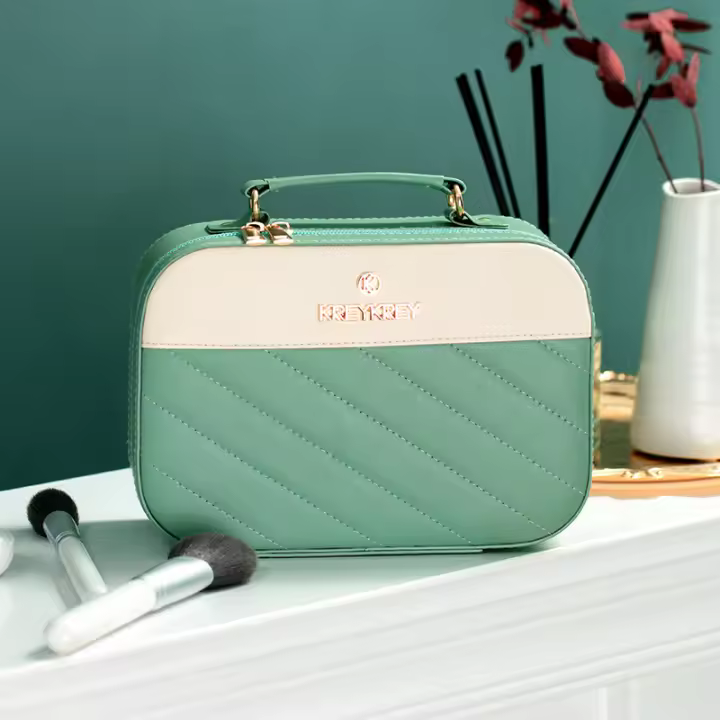 Exquisito-bolsa de cosméticos de gran capacidad para mujer, bolsa de aseo impermeable, almacenamiento de maquillaje, conjunto organizador de viaje portátil - 1