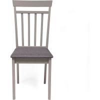 2 sillas de comedor Kansas |   Estructura de madera lacada |   Asiento tapizado en tela gris |   Diseño moderno y sencillo |   Sillas para comedor, salón, cocina |   Color Blanco - details 10