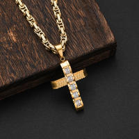 Collar de Acero Inoxide with Colgante de Cruz Hip Hop Diseño Creative y Personalizado, Longitud de 60CM, Joyería para Suéter, Gift para Hombres - details 3
