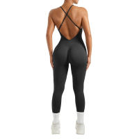Mono ajustado para mujer, mono deportivo informal para todas las estaciones, ropa deportiva ajustada sin mangas, mono todo en uno, ropa para mujer - details 9