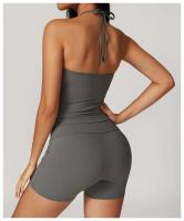 Conjunto de Shorts de Yoga de Cintura Alta Secado Rápido, Cómodo, Plegable, Belleza - details 10