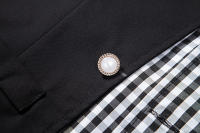 Chaleco de Dos Piezas de Moda para Hombres en Otoño Cuello en V, Tela de Poliéster, Traje a Cuadros de Colorido, Estilo Británico Casual Vintage Gentleman Leisure - details 7